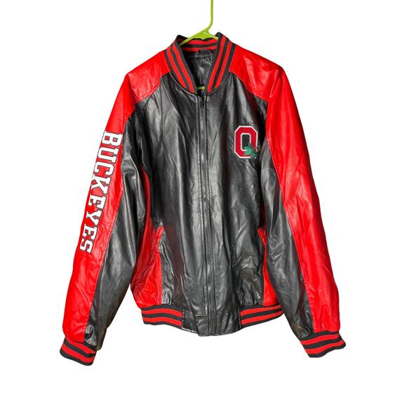 Steve and Barry’s outfitters Ohio State faux leather jacket men’s XL - Picture 2 of 7